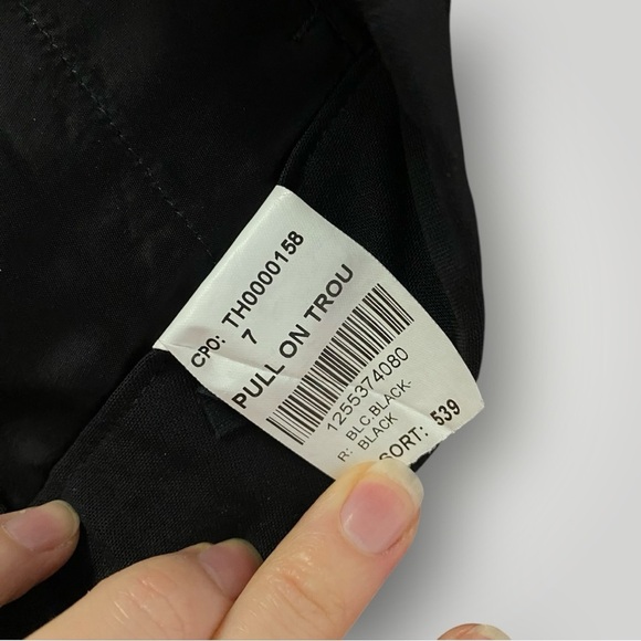 Theory Wool Pull on Trouser Black Sz 8 Black - Picture 7 of 14